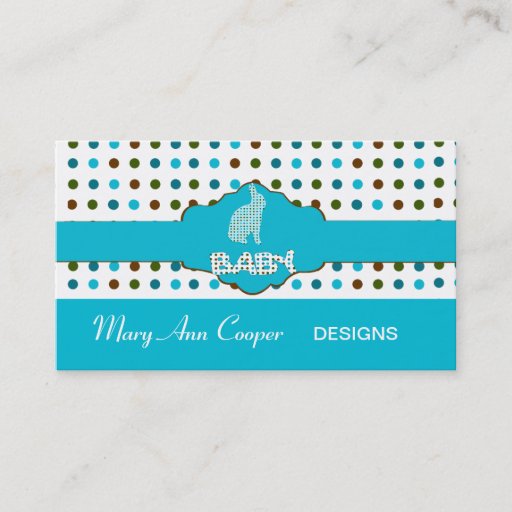 Customizable Baby Bunny Blue Business Cards