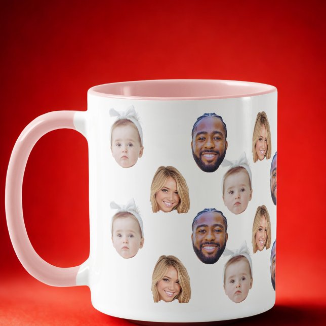 Custom Baby Dad Mom Face Mug Baby 3 Photos (Creator Uploaded)