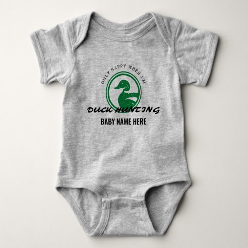 Custom Baby Duck Hunting Jersey Bodysuit Shirt