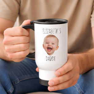 Custom Baby Face Baby Laugh Photo Travel Mug