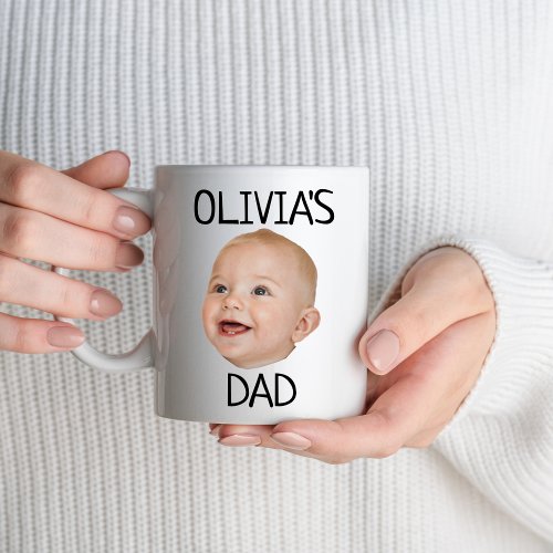 Custom Baby Face Baby Photo First Time Dad New Dad Mug