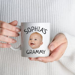 Custom Baby Face Baby Photo Grammy Birthday Party Mug<br><div class="desc">Custom Baby Face Baby Photo Grammy Birthday Party Mug</div>