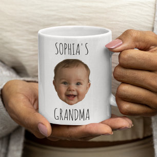 Custom Baby Face Baby Photo Grandma Birthday Gift Coffee Mug
