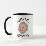 Custom Baby Face Baby Photo Personalized Grandma Mug<br><div class="desc">Funny gift for GRAMMY</div>