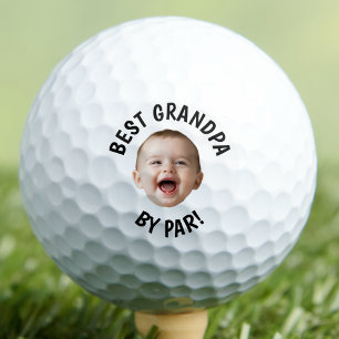 Custom Baby Face Best Grandpa By Par New Golf Balls