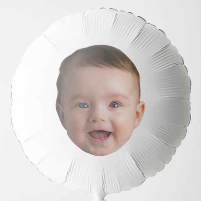 Custom Baby Face, Funny custom photo Balloon (Front)