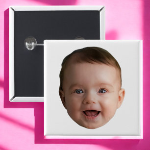 Custom Baby Face, Funny custom photo Button