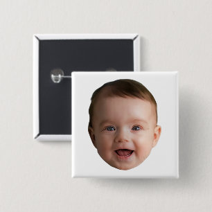Custom Baby Face, Funny custom photo Button