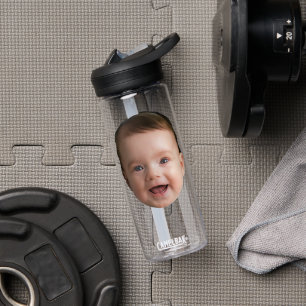 Custom Baby Face, Funny custom photo Water Bottle
