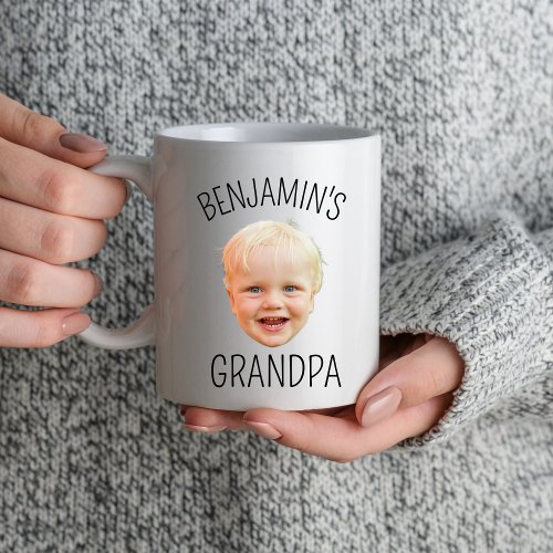 Custom Baby Face Grandma Grandpa Baby Picture Mug