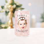 Custom Baby Face Mom Grandma Grandpa Birthday Can Glass<br><div class="desc">Custom Baby Face Can Glass Mom Grandma Grandpa Birthday</div>