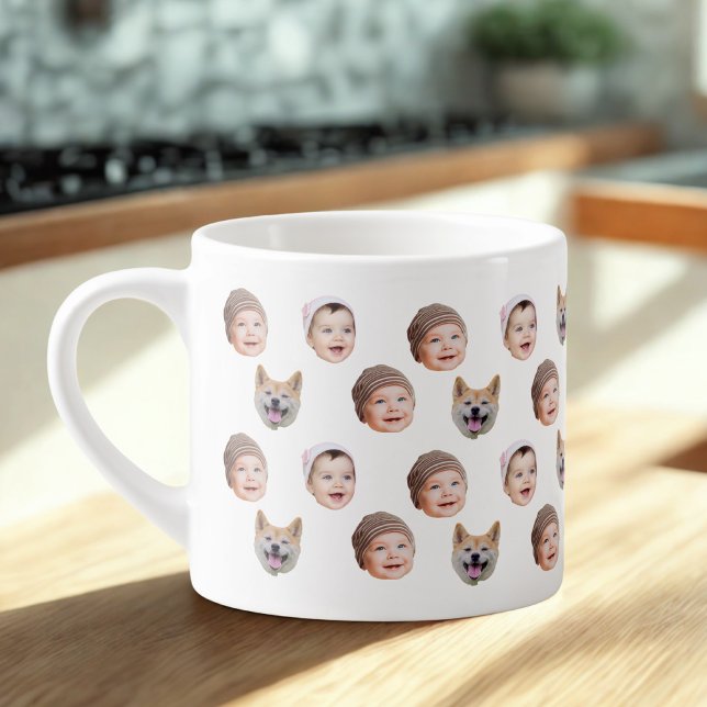 Custom Baby Face Mug, Custom Family 3 Photos mug (Creator Uploaded)