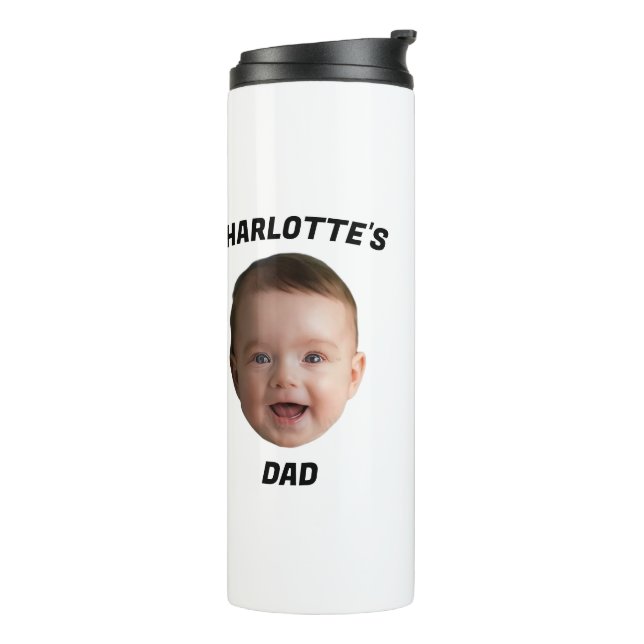 Custom Baby Face Mug, Custom New Dad Mug (Rotated Left)
