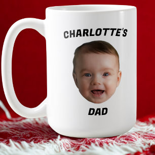Custom Baby Face Mug, Custom New Dad Mug