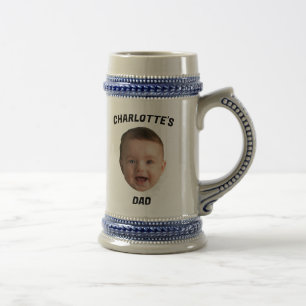 Custom Baby Face Mug, Custom New Dad Mug