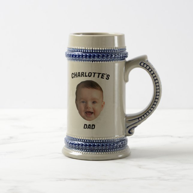 Custom Baby Face Mug, Custom New Dad Mug (Right)