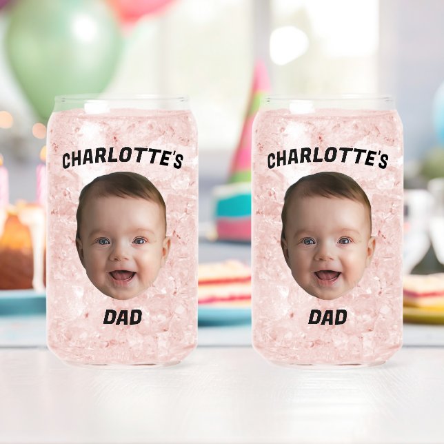 Custom Baby Face Mug, Custom New Dad Mug Can Glass (Insitu (Birthday))