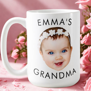 Custom Baby Face Mug Mom Grandma Grandpa Birthday