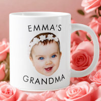 Custom Baby Face Mug Mom Grandma Grandpa Birthday