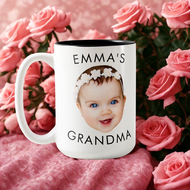 Custom Baby Face Mug Mom Grandma Grandpa Birthday (Creator Uploaded)