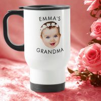 Custom Baby Face Mug Mom Grandma Grandpa Birthday