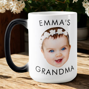 Custom Baby Face Mug Mom Grandma Grandpa Birthday