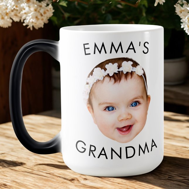 Custom Baby Face Mug Mom Grandma Grandpa Birthday (Creator Uploaded)