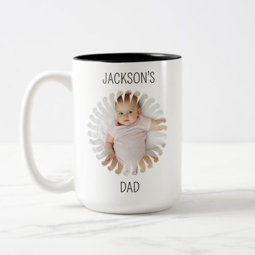 Custom Baby Face Mug Personalize Child Photo  Two_Tone Coffee Mug