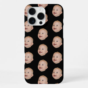 Custom Baby Face Pattern Personalized Baby Photo iPhone 16 Pro Max Case