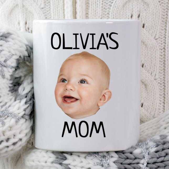 Custom Baby Face Photo Baby Girl's Boy's Mom Dad Mug (Creator Uploaded)