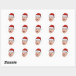 Custom Baby Face Photo Santa Hat Christmas Classic Round Sticker<br><div class="desc">Custom Baby Face Photo Santa Hat Christmas Classic Round Sticker</div>
