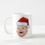 Custom Baby Face Photo Santa Hat Christmas Coffee Mug<br><div class="desc">Custom Baby Face Photo Santa Hat Christmas mug</div>