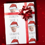 Custom Baby Face Santa Hat Christmas Photo Wrapping Paper<br><div class="desc">Custom Baby Face Santa Hat Christmas Photo, Replace the face of this baby with your favorite photo (make sure to crop as much to the face as possible and use an app to remove the background) and personalize this funny Christmas Holiday gift with your kid, husband, or boyfriend on it!...</div>