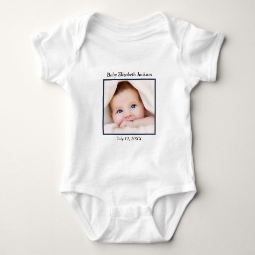 Custom Baby Family Photo Personalize Baby Bodysuit