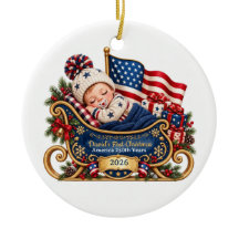 custom baby first christmas patriotic gift