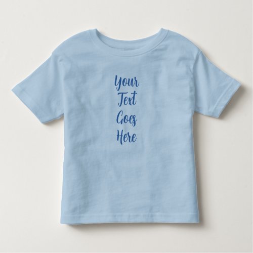 Custom Baby Gifts Handwritten Script Text Blue Toddler T_shirt