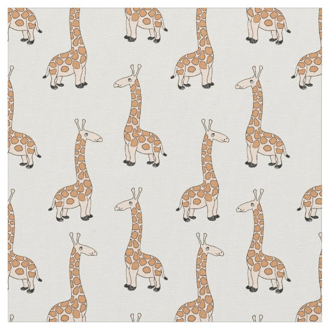 Custom Baby Giraffe Fabric Print for Kids (Close Up)