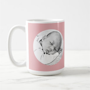 custom baby girl birth announcement coffee mug