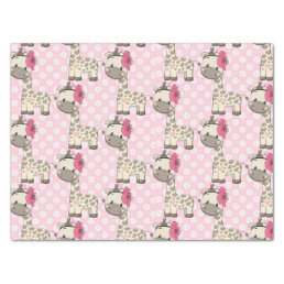 Custom Baby Girl Giraffe Tissue Paper 