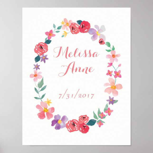 Custom Baby Girl Nursery wall decor (Front)