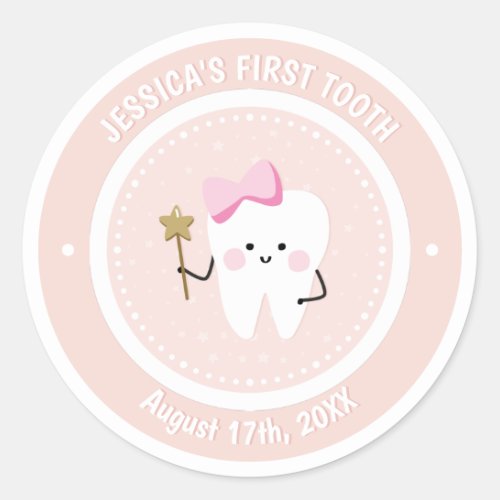 Custom Baby Girl Tooth Fairy  Sticker