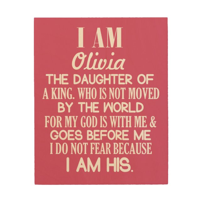 Custom Baby Girl's Bible Verse Canvas Sign (Front)