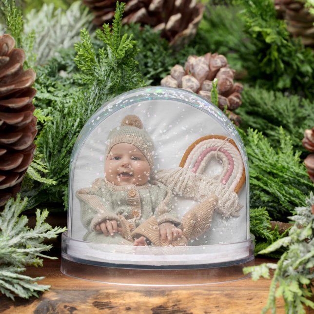Custom Baby Grandchild Family Member Photos Snow Globe (Winter)