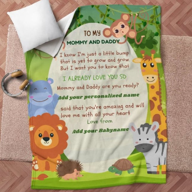 Custom Baby Message Blankets, Perfect Infant Gift Fleece Blanket (Creator Uploaded)