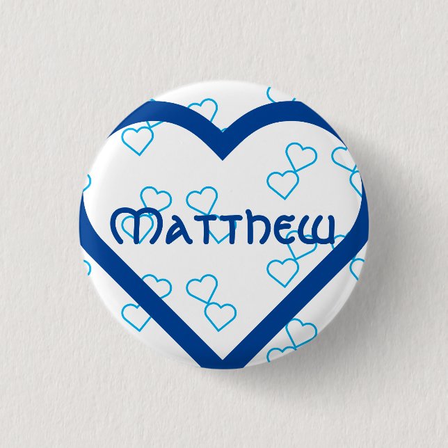 Custom baby name 3 cm round badge button (Front)