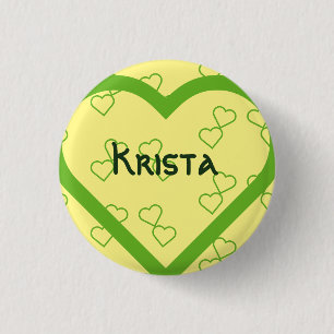 Custom baby name 3 cm round badge button