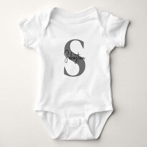 Custom Baby Name Monogram Baby Shower Gift Newborn Baby Bodysuit