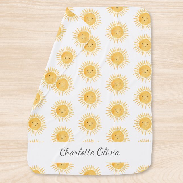 Custom Baby Name Sun Baby Blanket (Creator Uploaded)