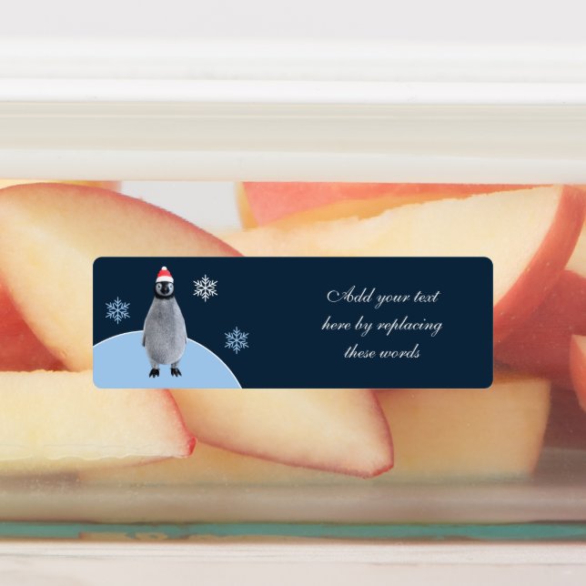 Custom Baby Penguin Christmas Labels (Affixed)