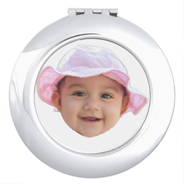 Custom Baby Photo, Baby Photo Face Compact Mirror (Front)